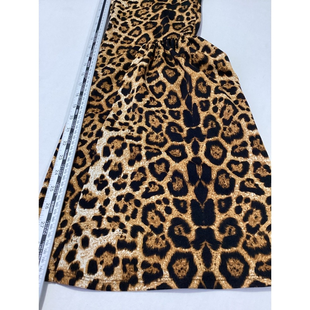 Park Avenue M Leopard Animal Print Bell Bottom Flare Pants Boho Streetwear - Picture 6 of 8